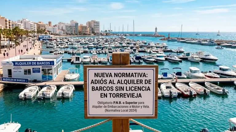 📢 NUEVA NORMATIVA: Adiós al alquiler de barcos sin licencia en Torrevieja